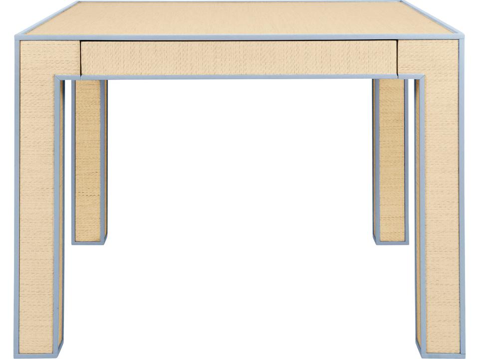 Collins Beige Solid Wood Blue Dining Table