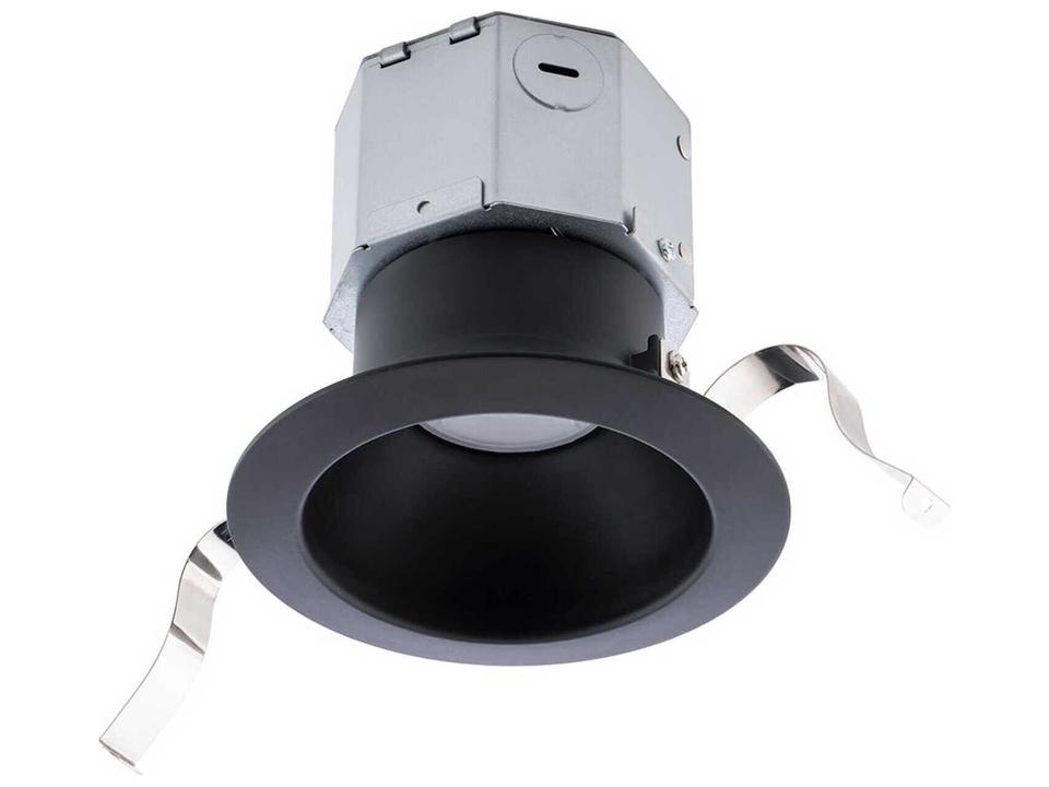 Pop-In 4 Inch Round Remodel Downlight CCT Selectable Black