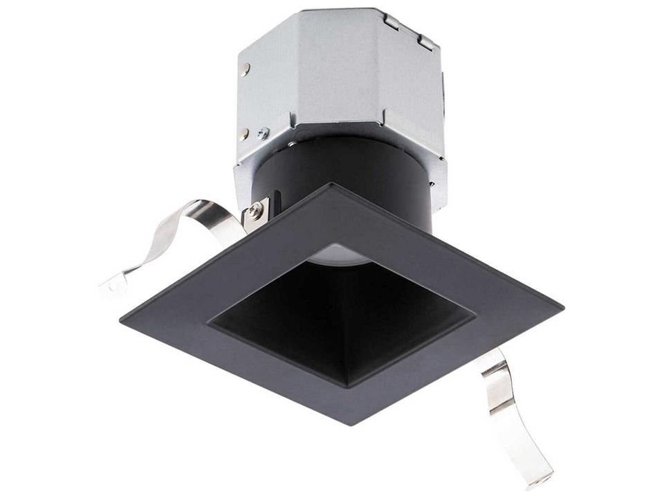 Pop-In 4-Inch Square LED Remodel Downlight Black