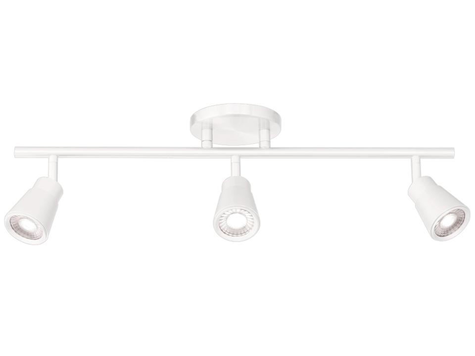Solo 3-Light LED Fixed Rail Light in White