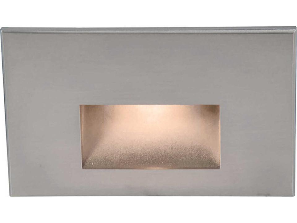 LED100 Horizontal Scoop LED Step and Wall Light in Stainless Steel