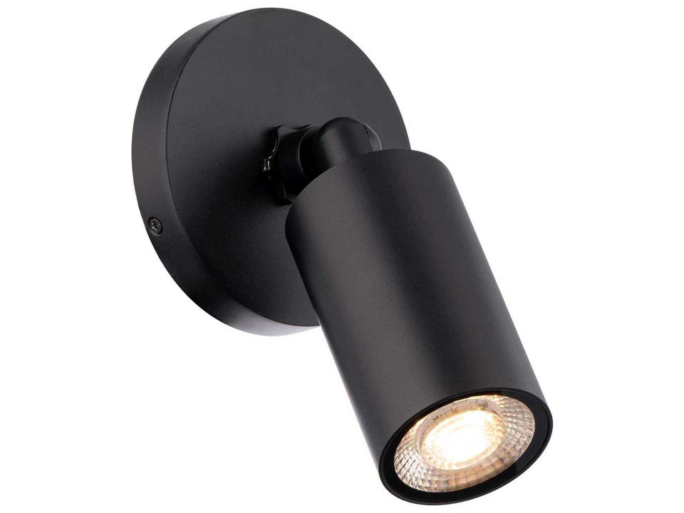 Cylinder Adjustable LED Outdoor Wall Sconce in Black