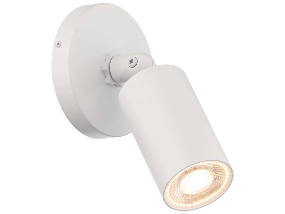Cylinder LED Single Adjustable Wall Sconce in White