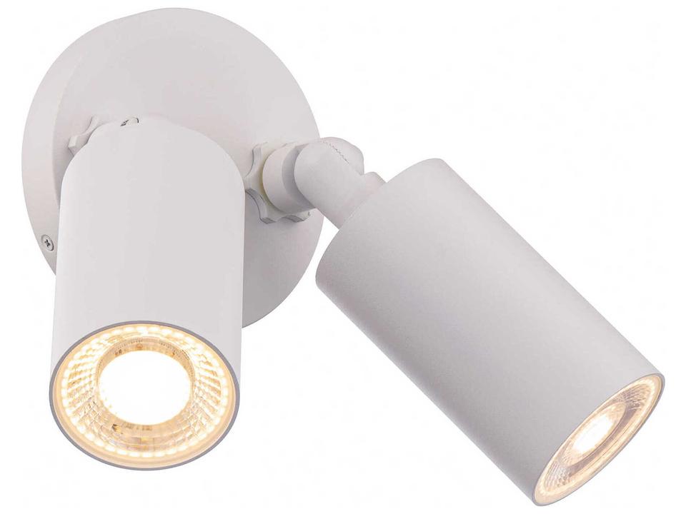 Cylinder Double Adjustable LED Wall Sconce in White