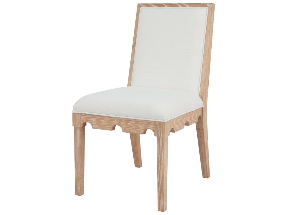 Lanister Upholstered Dining Side Chair in Cerused Oak