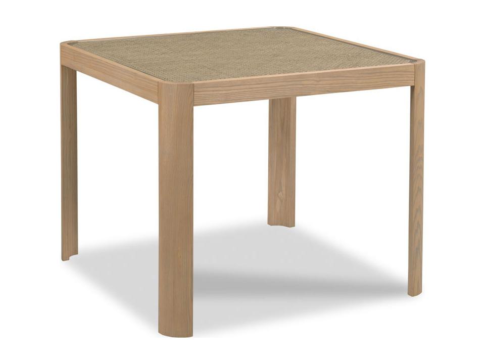 Playa Square 36-Inch Game Table with Ash Solids and Natural Cane