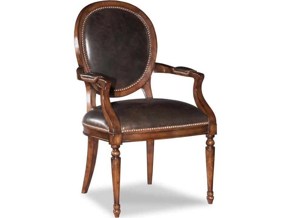 Furniture Hampton Upholstered Dining Armchair with Nailhead Trim