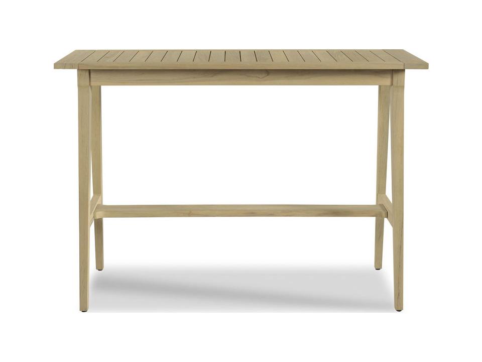 Bellevue 60-Inch Rectangle Counter Height Tasting Table in Weathered Teak