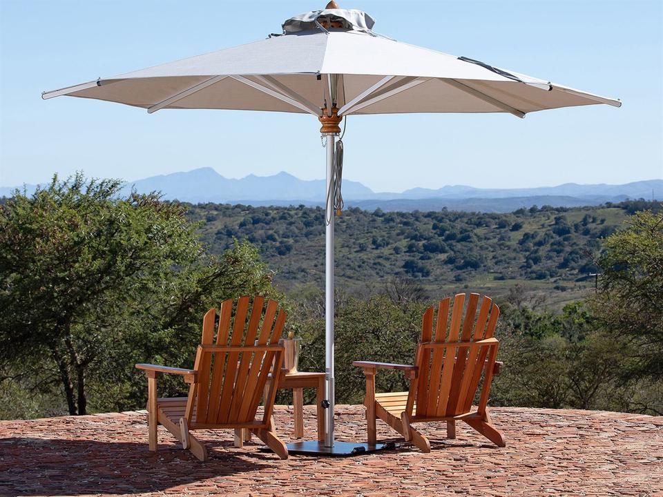 at home patio table umbrella PURPLE LEAF Round Tiltable Porch Poolside 8' Round / Light Grey Fiberbuilt Prestige Bridgewater 9 and durable ribs provide Select Color:Navy sale_hook_rebel