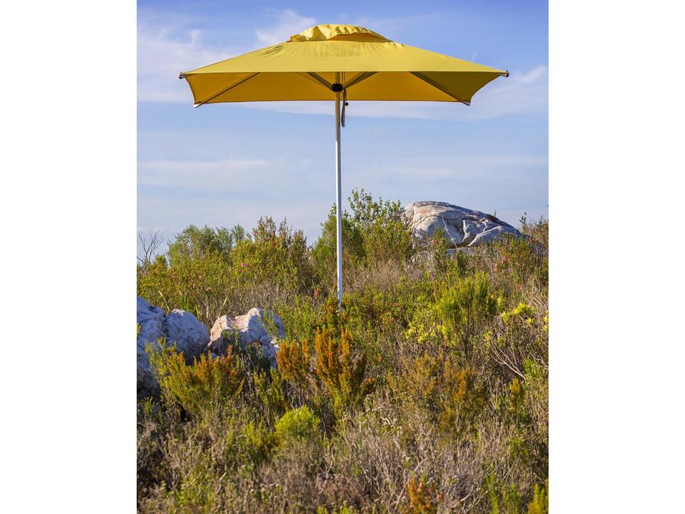 Mistral 6.6-Foot Square Pulley Lift Outdoor Market Umbrella