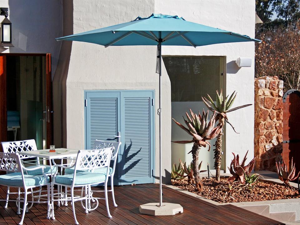 Mistral Aluminum 8.9-Foot Hexagon Pulley Lift Outdoor Umbrella