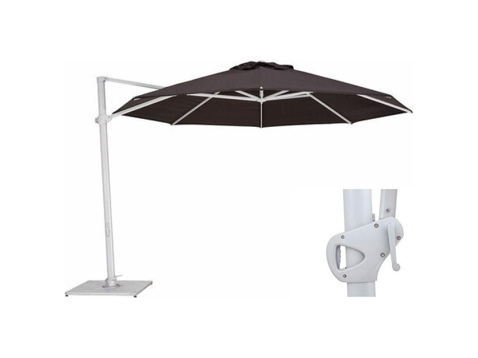 Pavone 11.5 Foot Round Foldaway Cantilever Umbrella with Grip Handle