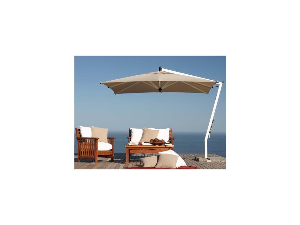 Picollo 9.8 Foot Square Cantilever Umbrella with Crank Lift
