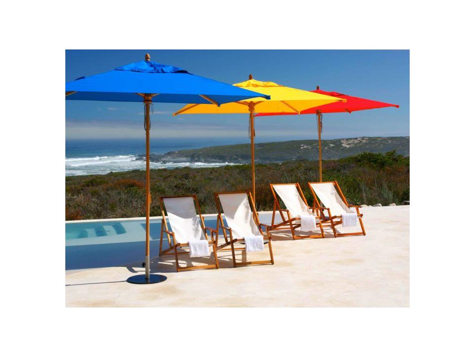 Safari Eucalyptus 9.8 x 7 Foot Rectangular Pulley Lift Patio Umbrella
