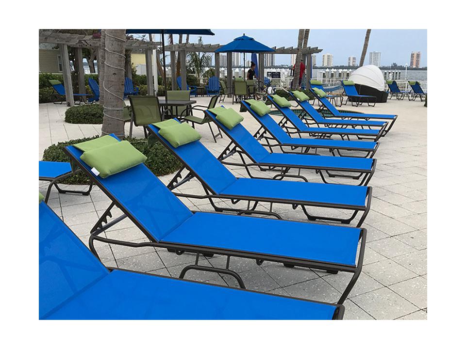 Country Club Sling Aluminum Patio Lounge Set
