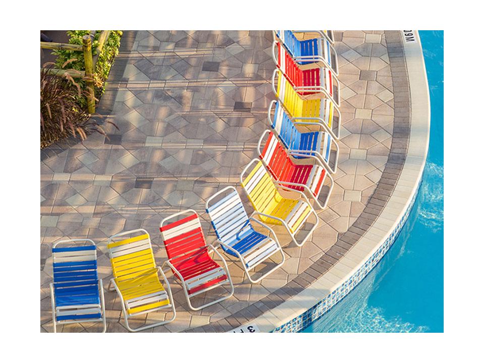 Country Club Strap Aluminum Outdoor Lounge Set