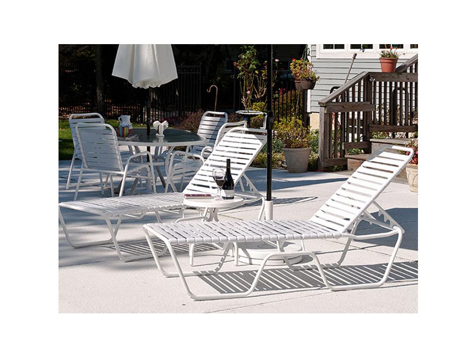 Country Club Strap Aluminum Outdoor Patio Lounge Set