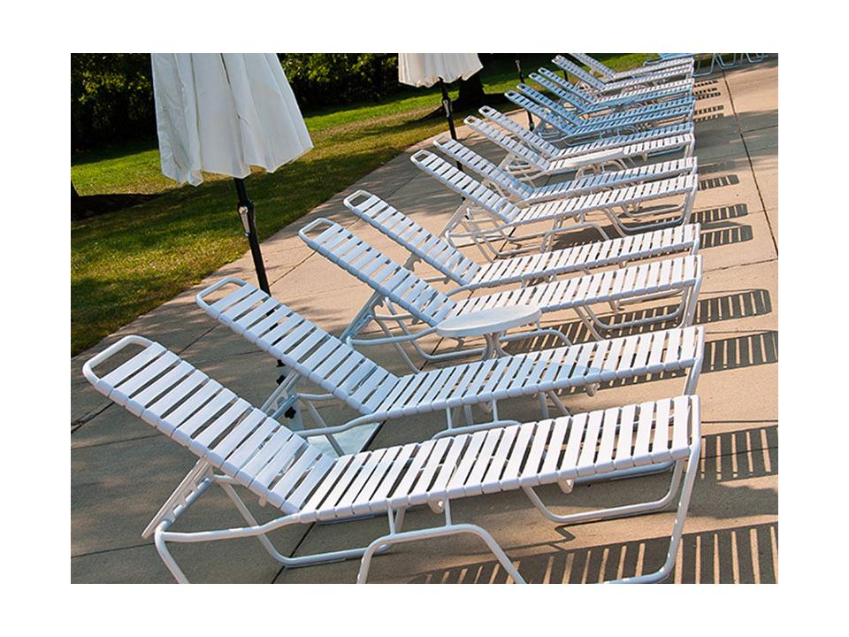 Country Club Strap Aluminum Patio Lounge Set