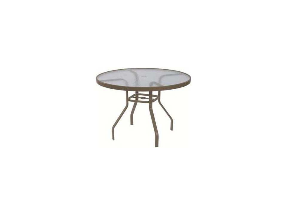 Glass Top 36-Inch Round Outdoor Dining Table