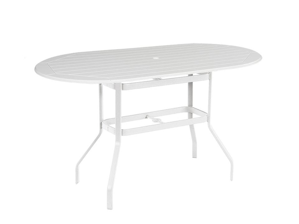 Raleigh Oval Outdoor Bar Table with Umbrella Hole