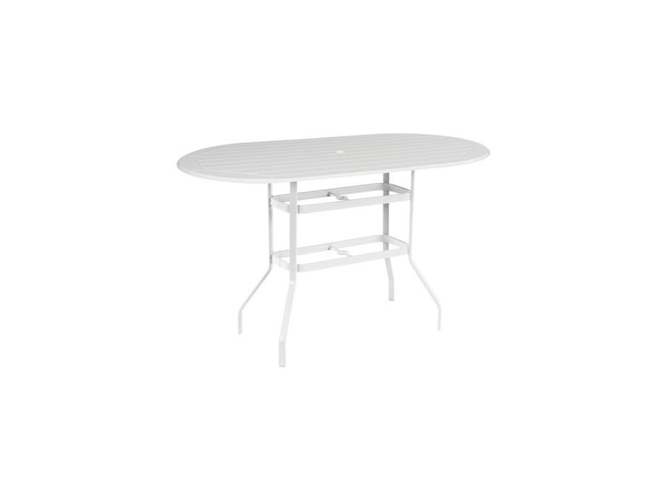 Newport MGP Oval Outdoor Bar Table with Umbrella Hole
