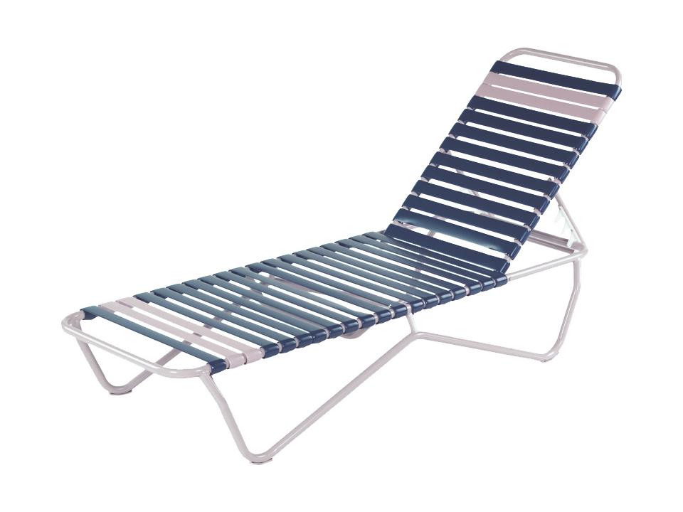 Aruba Strap Aluminum Stacking Chaise Lounge