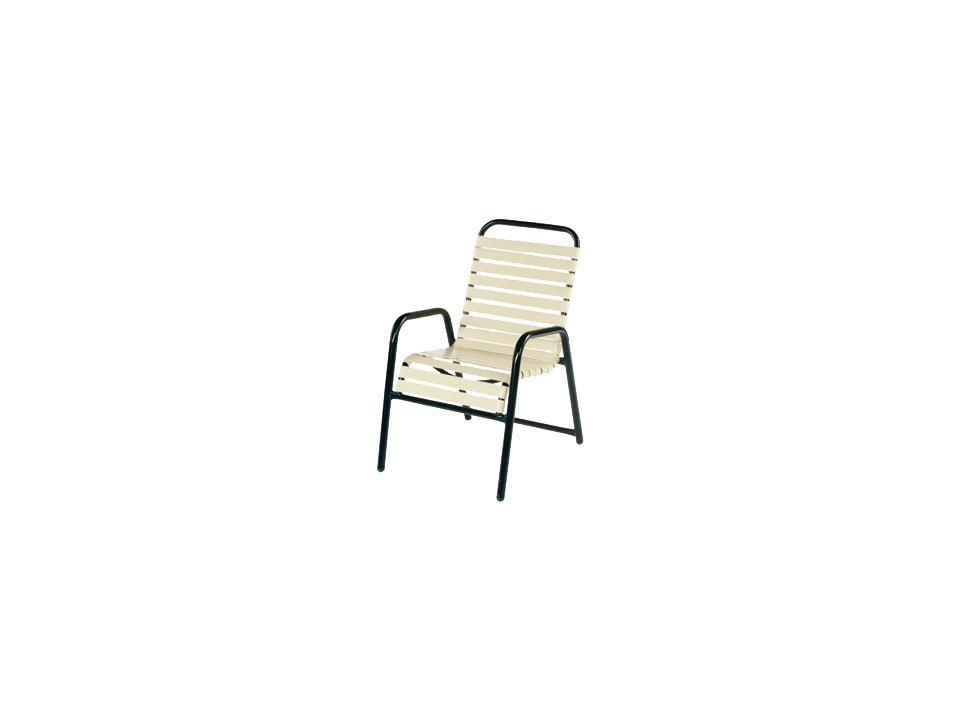 Neptune Strap Aluminum Stacking Outdoor Dining Chair