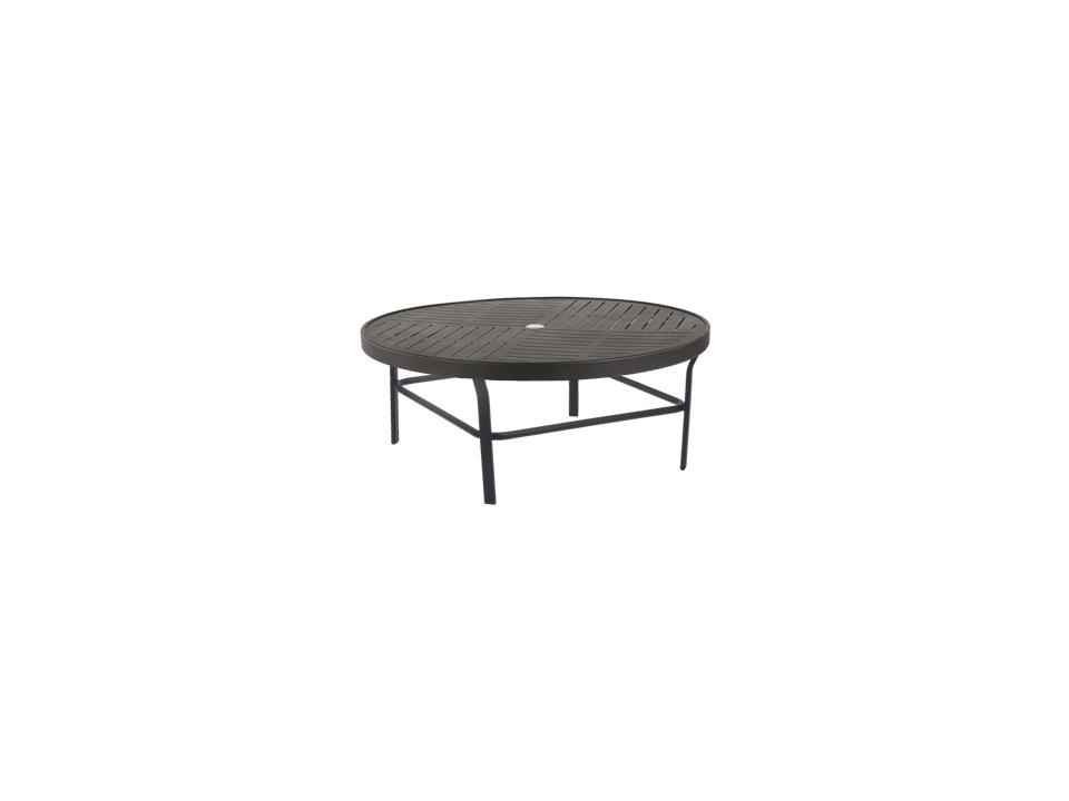 Napa Punched Aluminum Aluminum Round Outdoor Patio Conversation Table