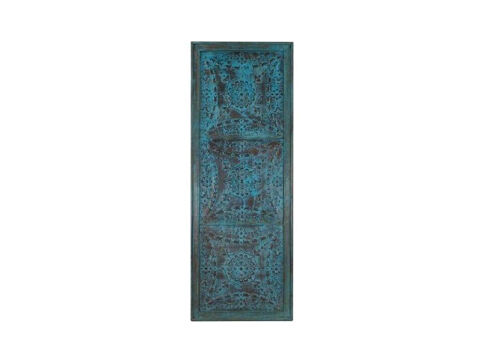 Curio Antique Blue Wood Wall Art