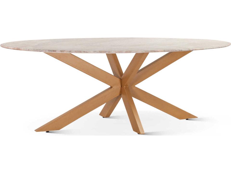 Palm Desert Oval Marble Dining Table