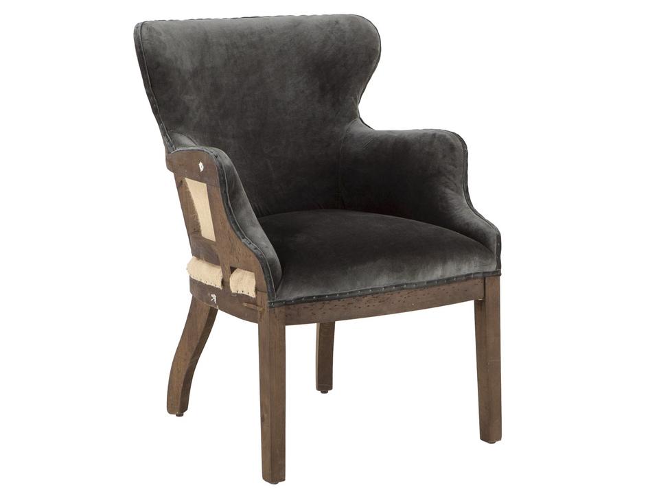 Charles Dark Gray Velvet Accent Chair