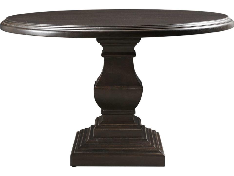 Toulon 48-Inch Round Dining Table in Vintage Brown Mango Wood