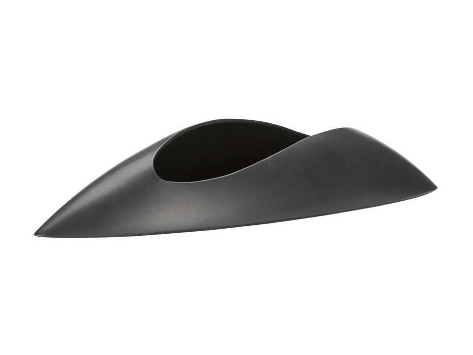 Shiga Ikebana Vase Kuro Black Ceramic