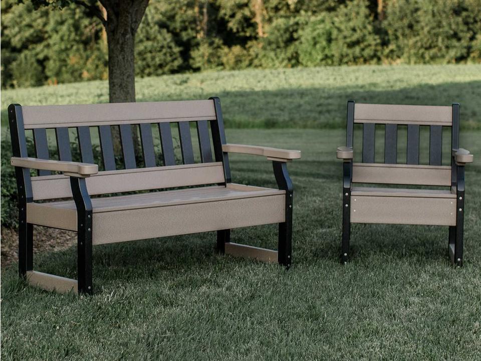 Heritage Recycled Plastic 3 Piece Outdoor Patio Lounge Set