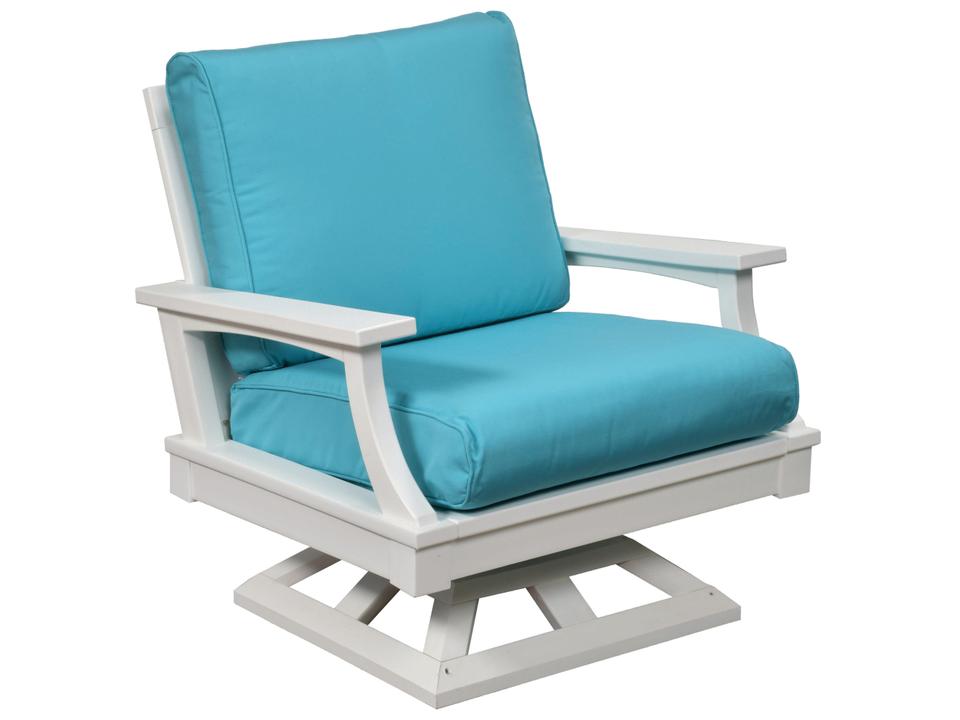 Heritage Recycled Plastic Outdoor Swivel Rocker with Cushion