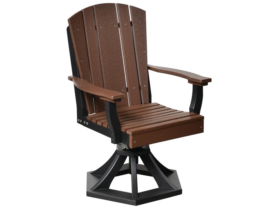 Heritage Swivel Rocker HDPE Plastic Outdoor Dining Armchair