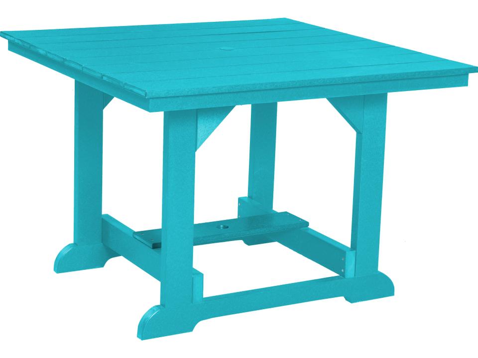 Heritage 44-Inch Square Outdoor Dining Table in High Density Poly