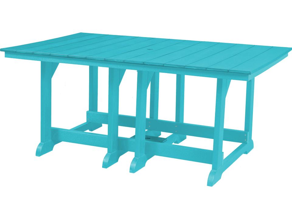 Heritage 44 x 72 Inch Rectangle Outdoor Dining Table in HDPE Plastic
