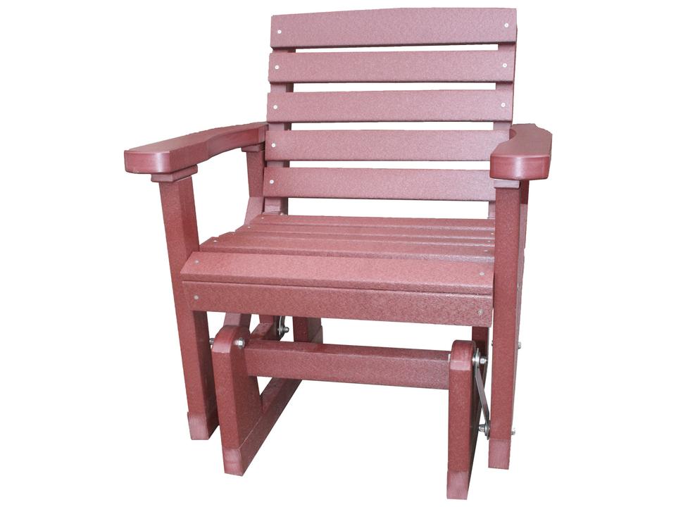 Classic Single Outdoor Glider Durable Recycled HDPE Polywood