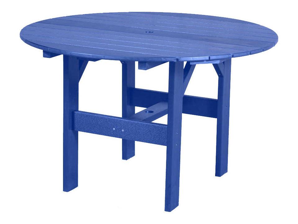 Classic 46-Inch Round Dining Table in Recycled HDPE Plastic