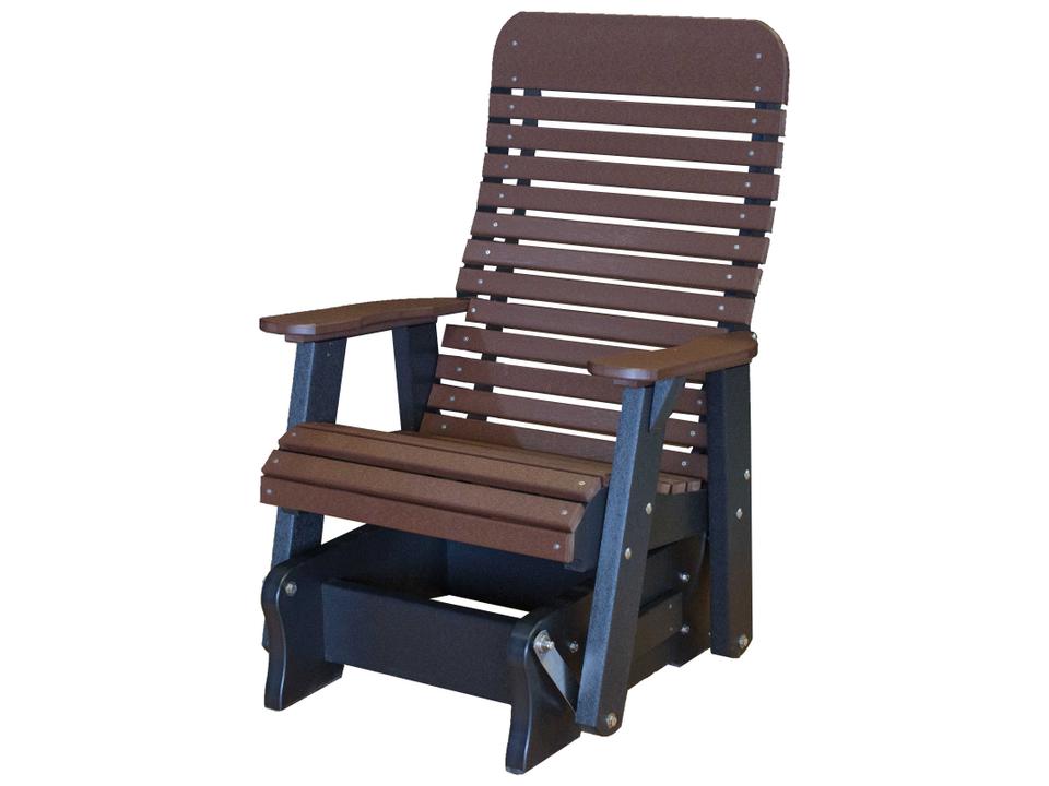 Signature Single Outdoor Glider Chair in Dark Gray