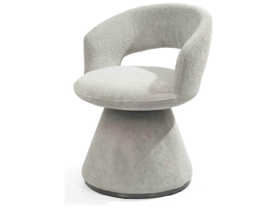 Portofino Dark Grey Upholstered Arm Dining Chair