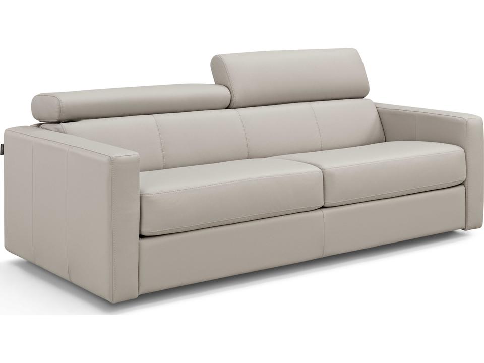Balance Light Grey Leather Sleeper Sofa