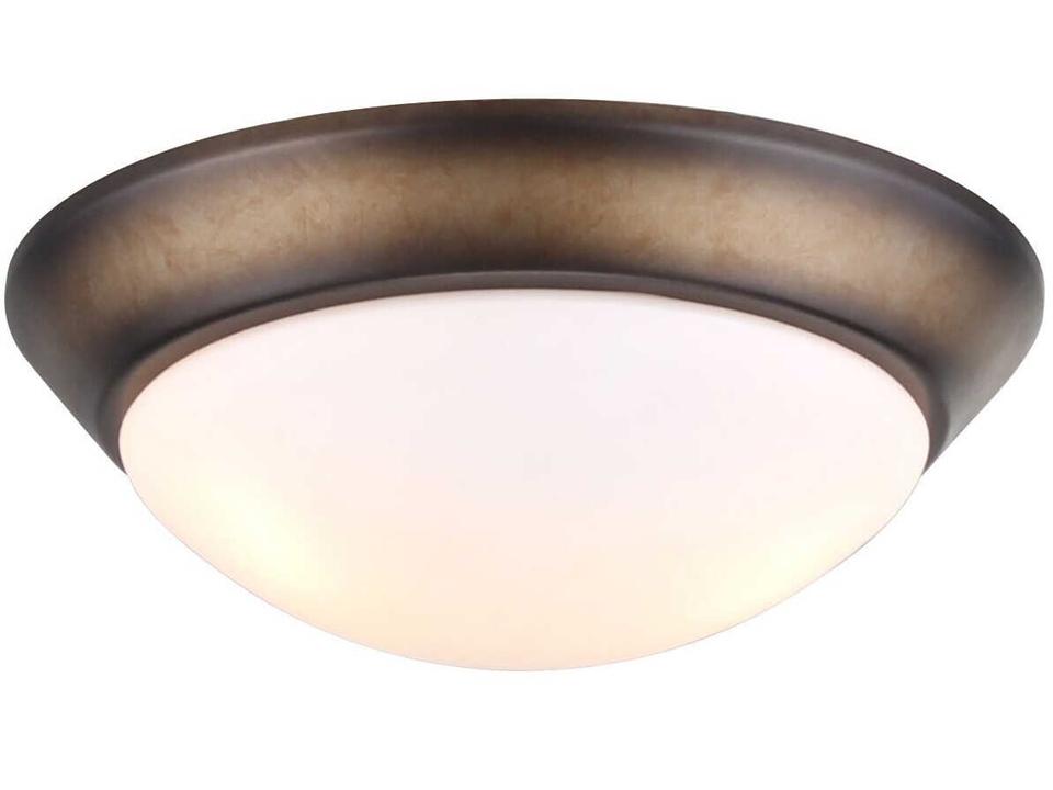 2-Light LED Fan Light Kit with Frosted Opal Glass in French Beige
