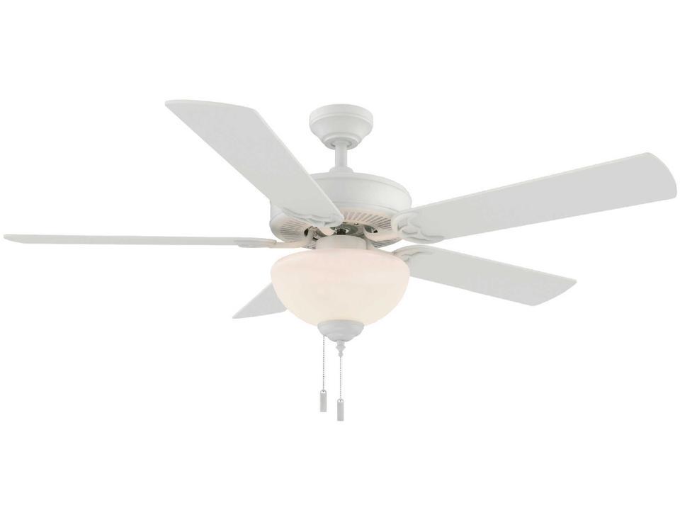 Dalton 52-Inch 5-Blade Traditional Ceiling Fan with Light in White