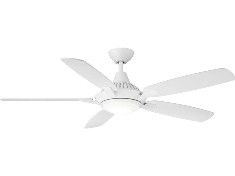 Solero 52-Inch 5-Blade Indoor Ceiling Fan in Matte White with LED Light