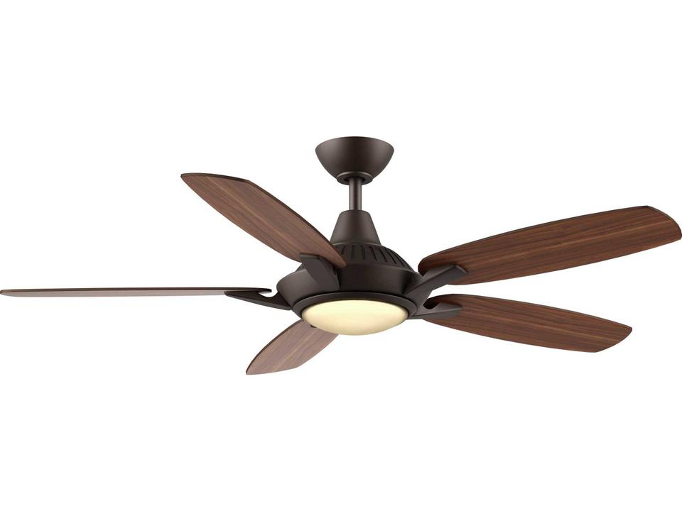 Solero 52-Inch 5-Blade Indoor Ceiling Fan with LED Light in Oiled Bronze