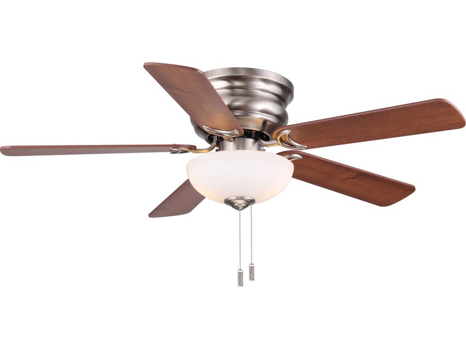 Frisco 44-Inch 5-Blade Indoor Ceiling Fan with LED Light Kit in Nickel