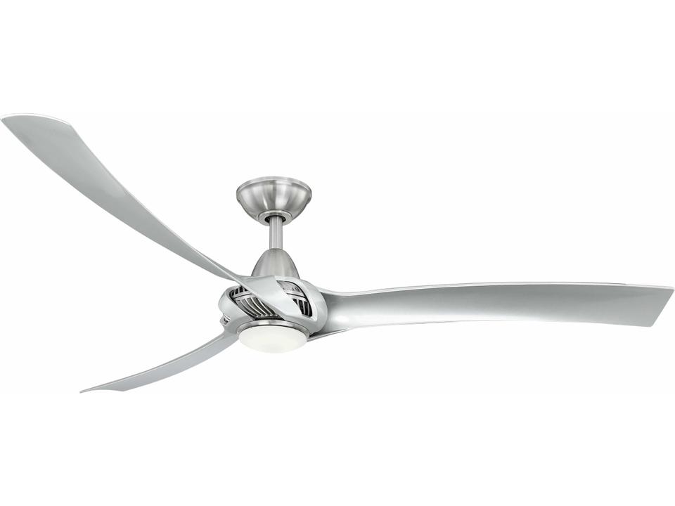 Droid XL 62-Inch 3-Blade Indoor Ceiling Fan with LED Light in Nickel