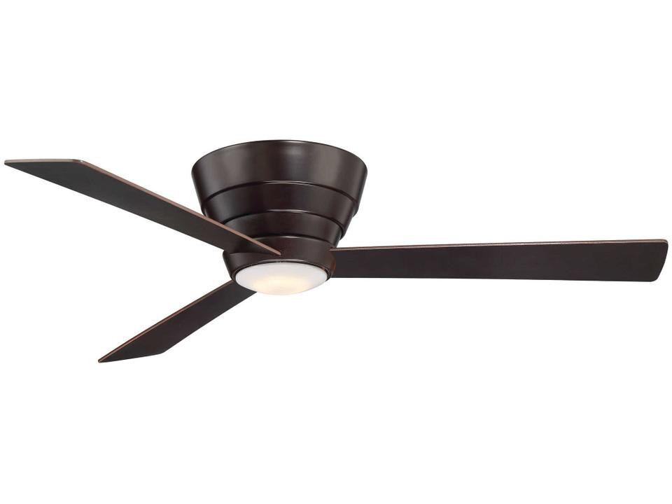 Niva 54-Inch 3-Blade Indoor LED Flush Mount Ceiling Fan in Oiled Bronze